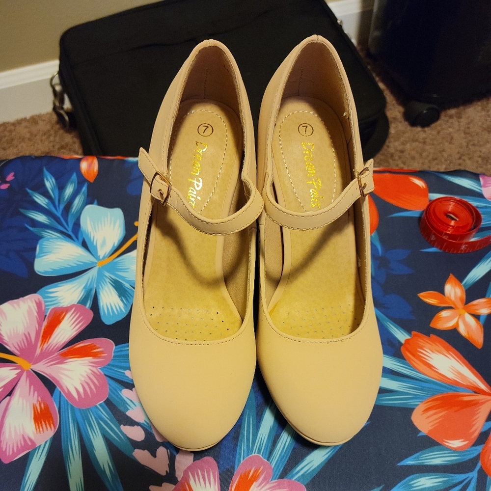 Tan Suede High Heeled Shoes